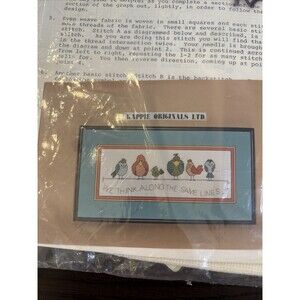 VTG Kappie Originals Counted Cross Stitch Kit Bird Line 33878 CAT1014-1-3 NEW
